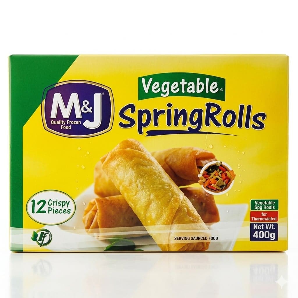 M&J Vegetable Spring Rolls 12 pcs 450g