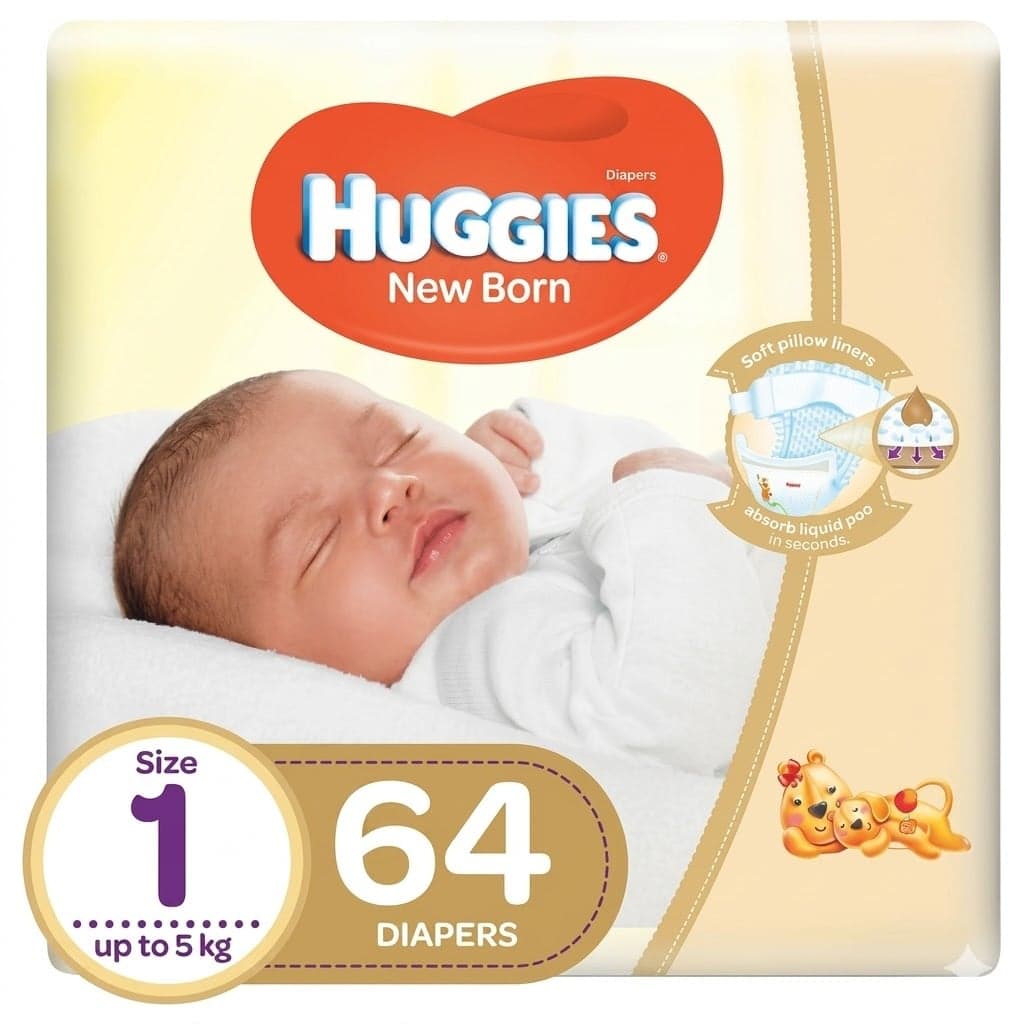 Huggies Diapers Newborn Size 1 (64 count)