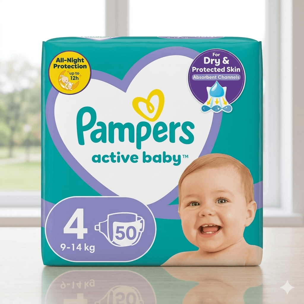 Pampers Active Baby Maxi Size 4 (50 count) — by Pampers — Diapers from NG — Afrizonemart