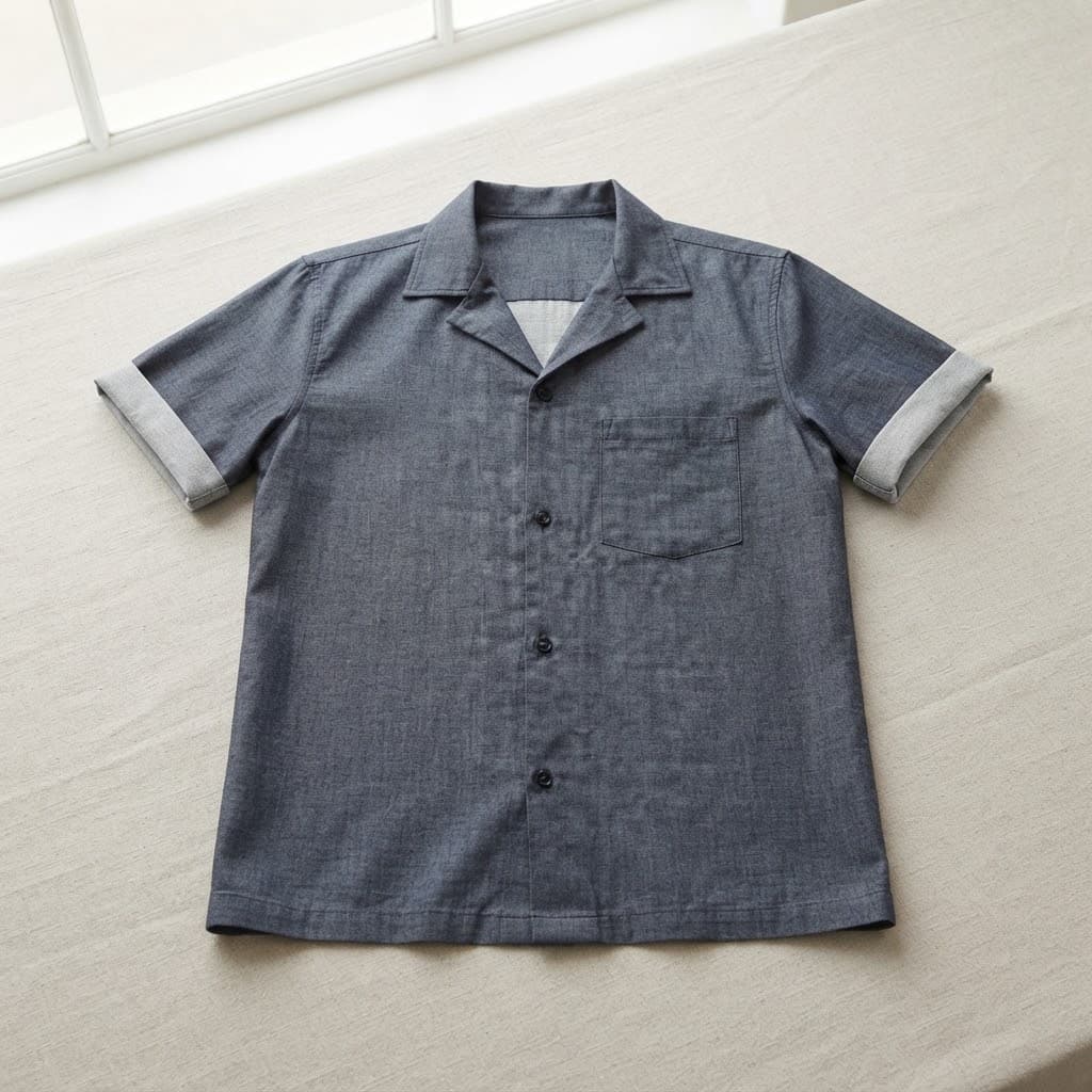 Tahj Unisex Shirt in Organic Denim — by Mayamiko — Fashion / Apparel products from MW — Afrizonemart