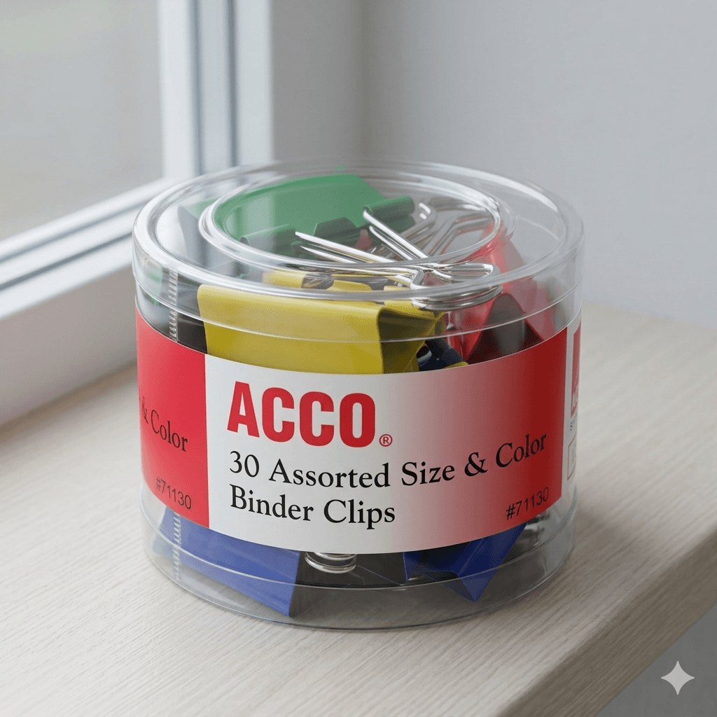 Binder Clips Mixed Sizes Pack of 30