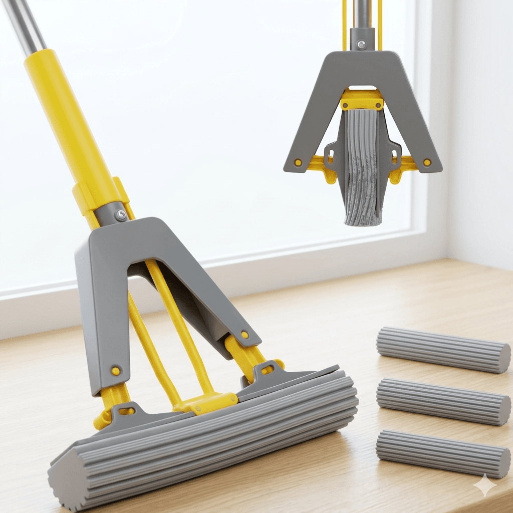 Sponge Mop with Squeeze Handle