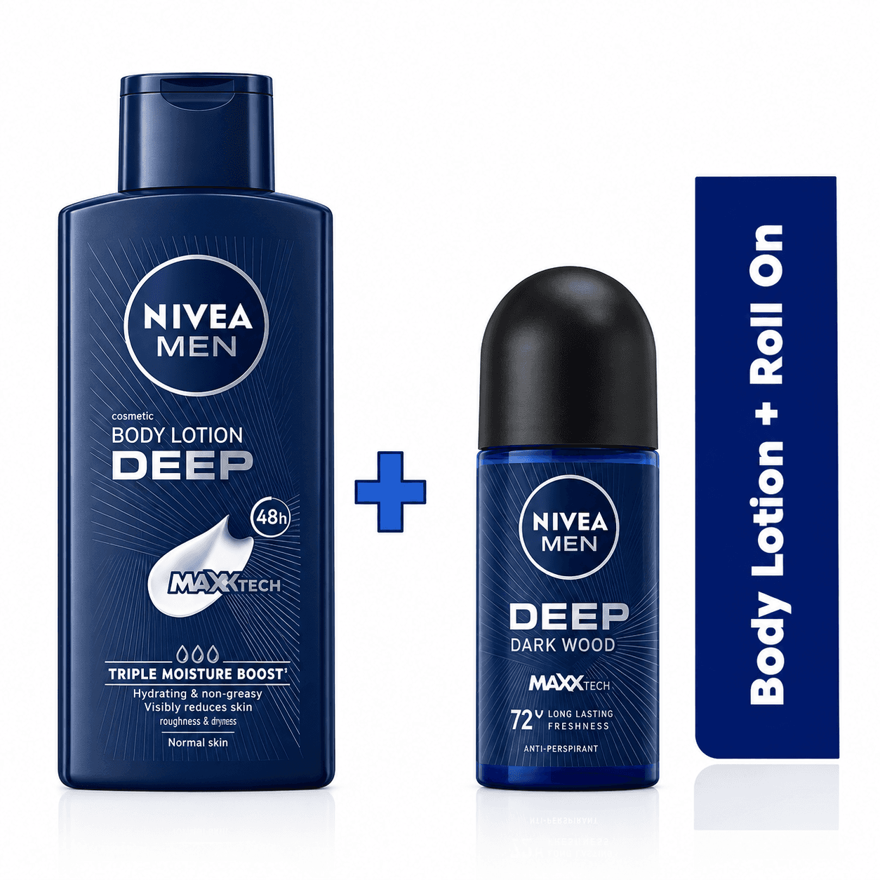 NIVEA MEN Deep Body Lotion 400ml + Deep Roll-on 50ml — by NIVEA — men-deep-combos products from NG — Afrizonemart