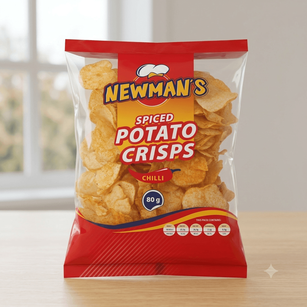 Newmans, Potato Crisps Chilli - 80g