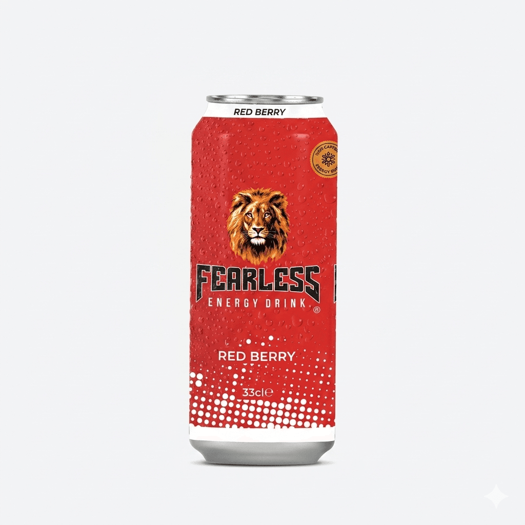 Fearless Energy Drink Red Berry 33cl Can — by Fearless — Energy Drinks from NG — Afrizonemart