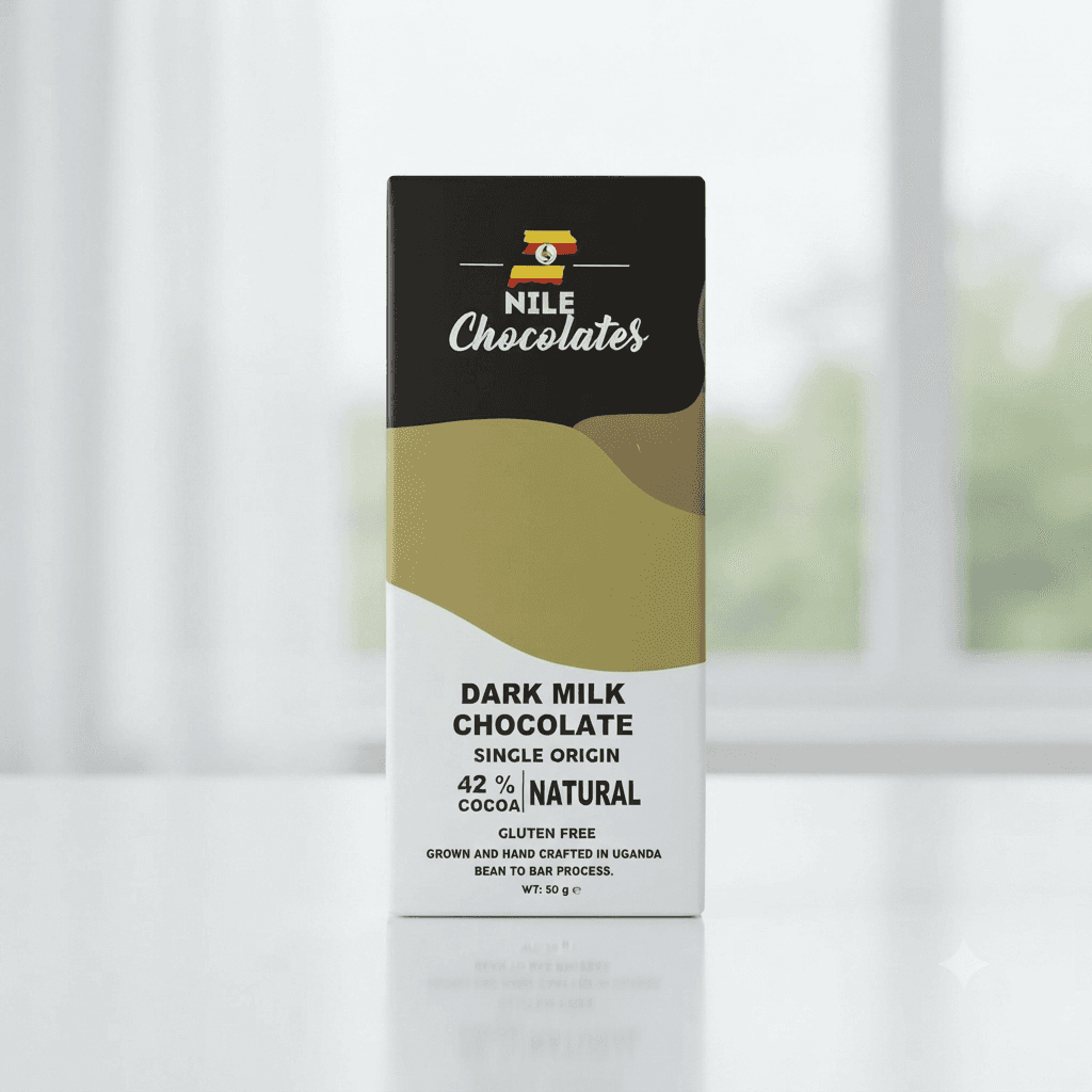Nile Chocolates, Dark Milk Chocolate 42% Natural Cocoa - 50g