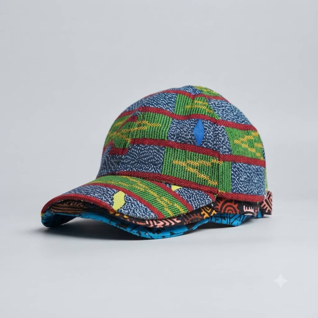 Kaleidoscope Kitenge Baseball Hat — by Ugandan Crafts — fashion-kitenge-hats products from UG — Afrizonemart