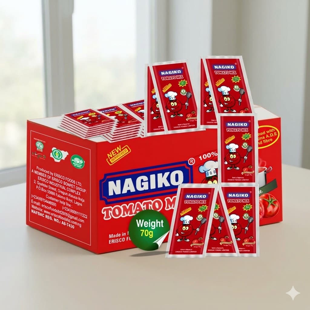 Nagiko Tomato Mix 70g x 50 (Carton) — by Nagiko — Tomato Sauces from NG — Afrizonemart