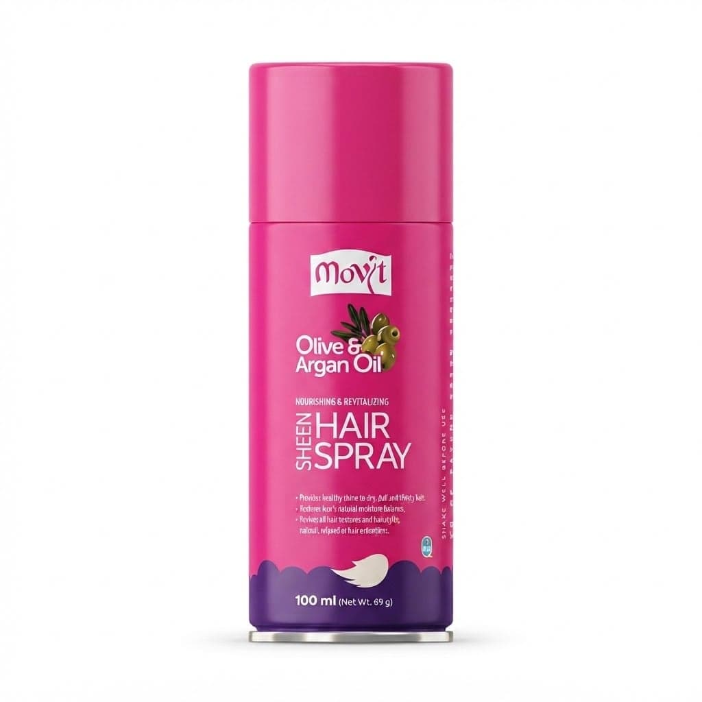 Movit Olive & Argan Oil Hair Sheen Spray 100ml — by Movit — hair-sprays products from UG — Afrizonemart