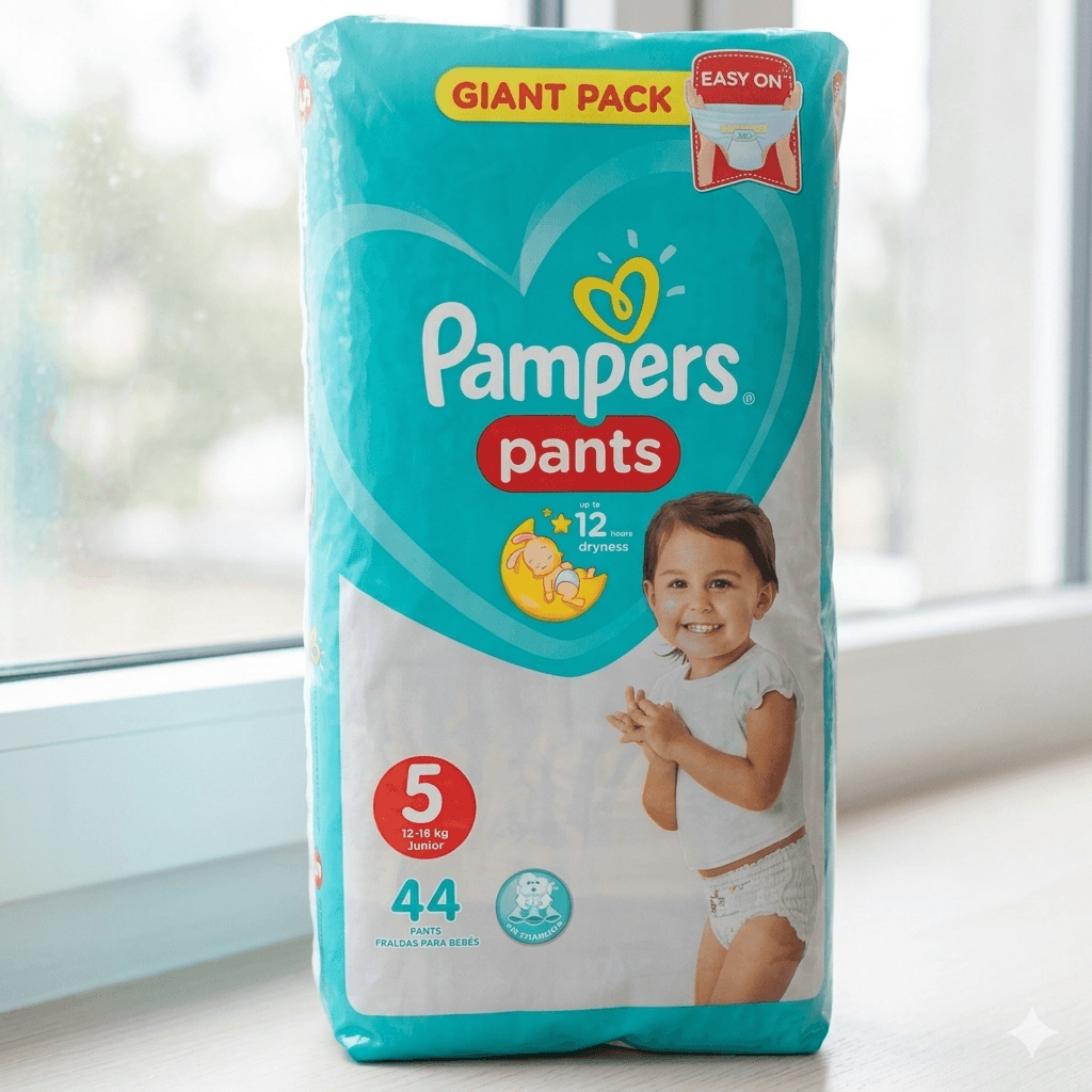 Pampers Pants Junior Size 5 (44 count) — by Pampers — Diapers from NG — Afrizonemart