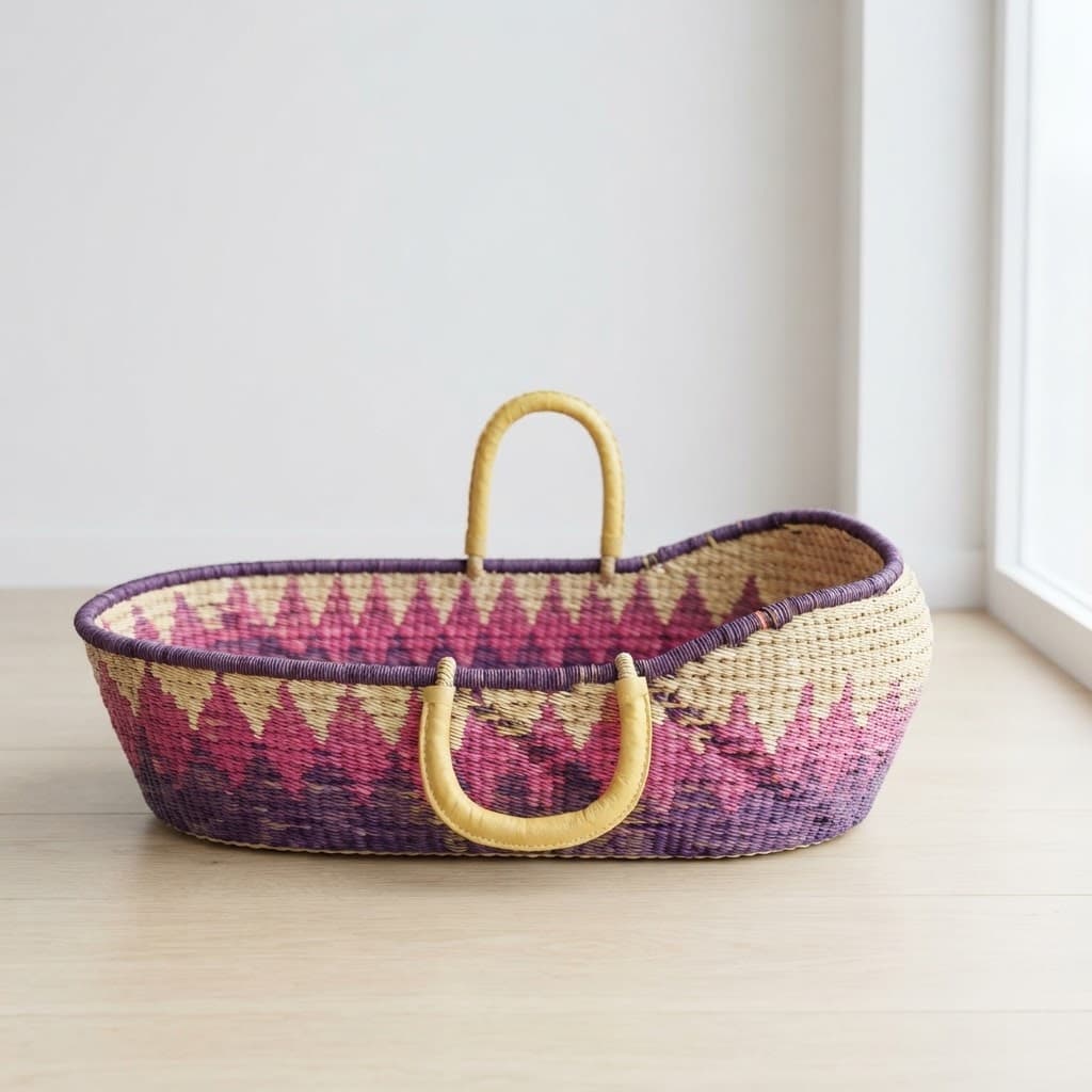 Purple Lilly Baby or Doll Basket