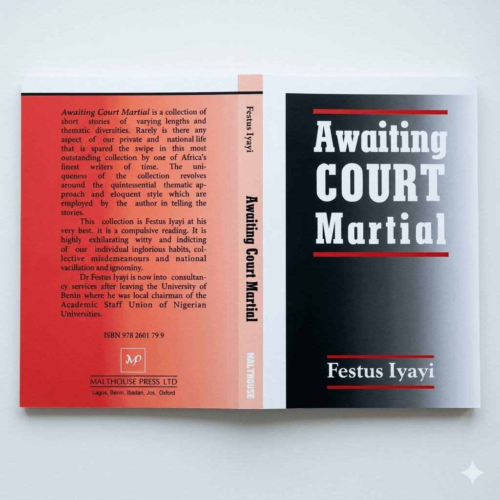 Awaiting court martial (1996) by Festus Iyayi — by Festus Iyayi — historical-fiction from NG — Afrizonemart