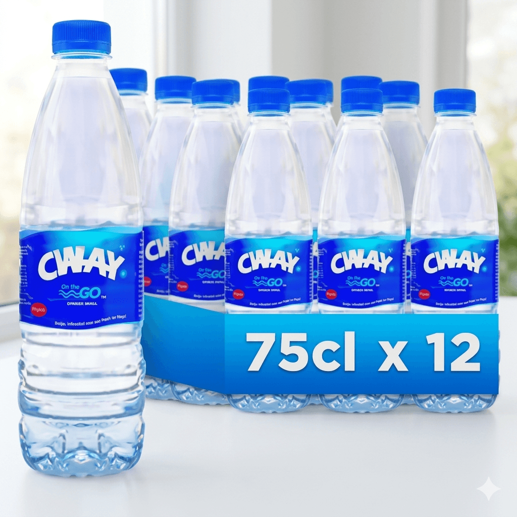 CWAY Premium Drinking Water 75cl x 12 — by CWAY — Bottled Water from NG — Afrizonemart