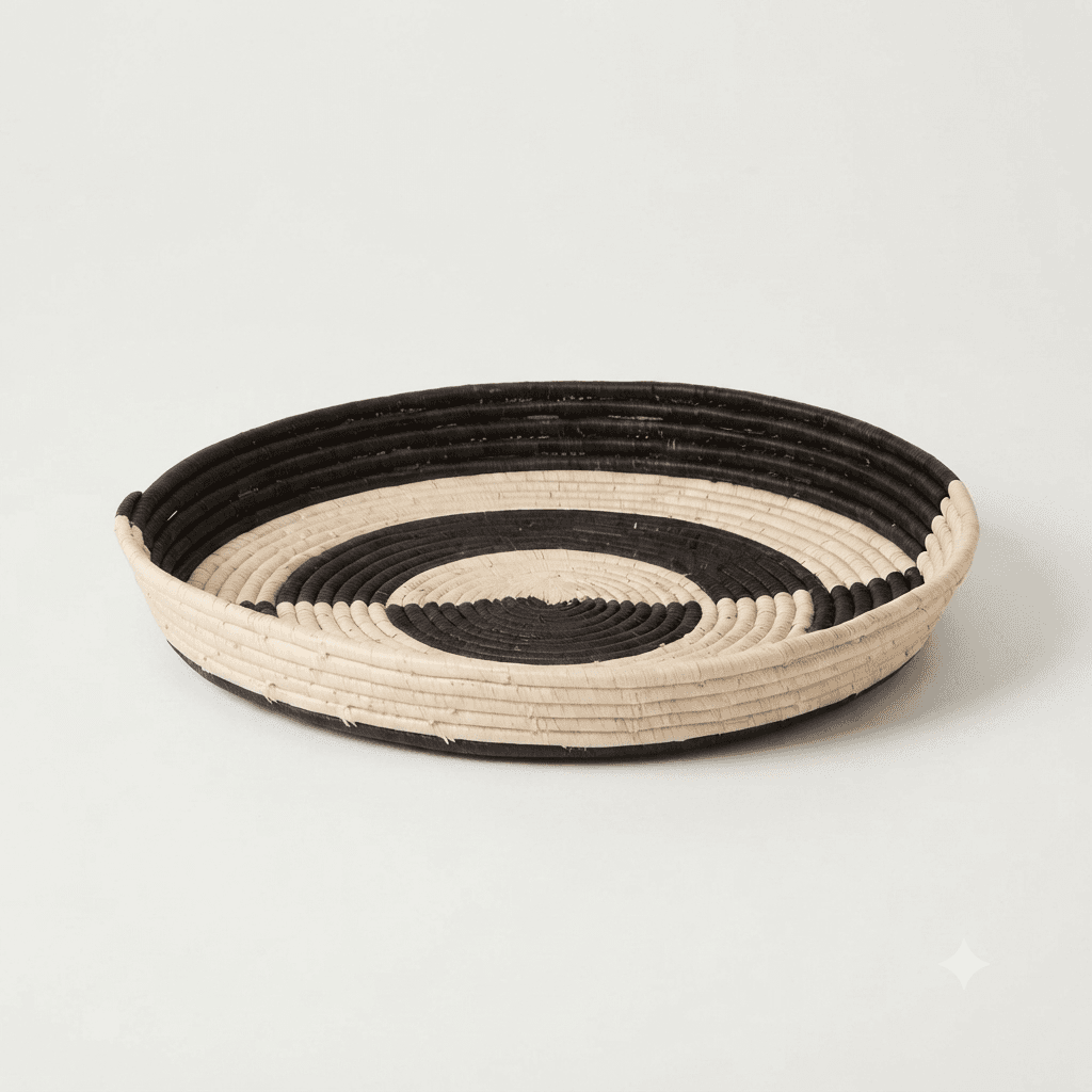 Decorative Woven Wooden Tray — by Local Artisan — Decor from RW — Afrizonemart