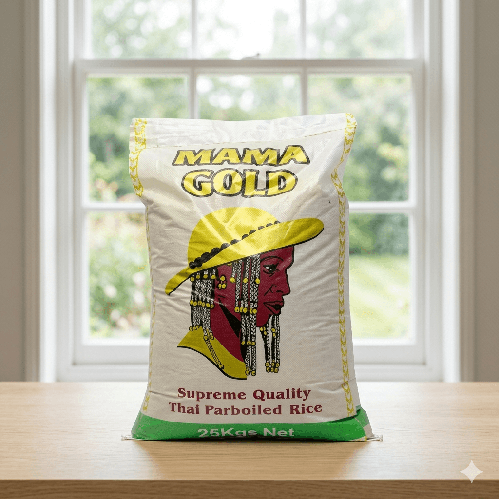 Mama Gold Parboiled Rice 25kg — by Mama Gold — Rice from NG — Afrizonemart