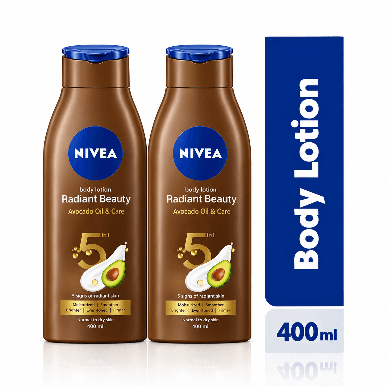 NIVEA Radiant & Beauty Avocado Oil and Care Body Lotion For Women - 400ml - Pack Of 2 — by NIVEA — advanced-care-lotions products from NG — Afrizonemart