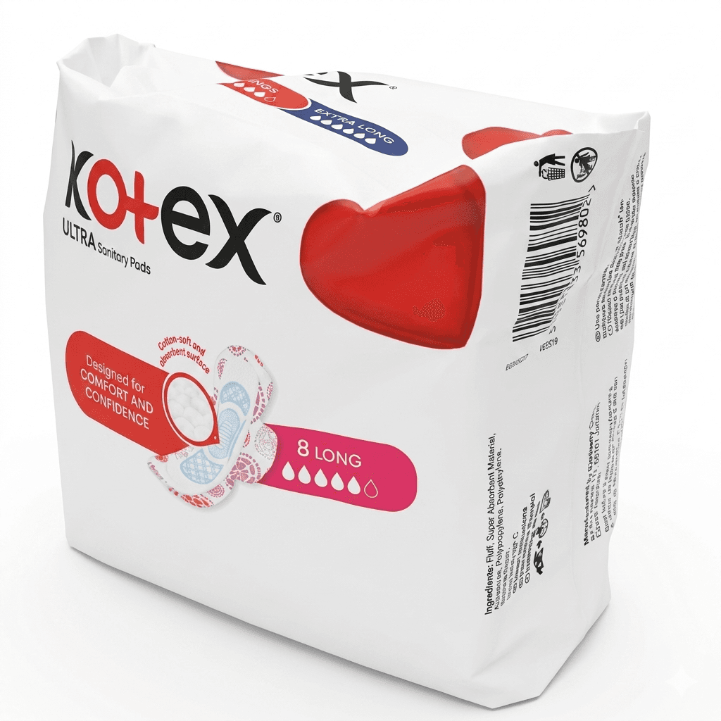 Kotex Maxi Pads Regular 8 Pack