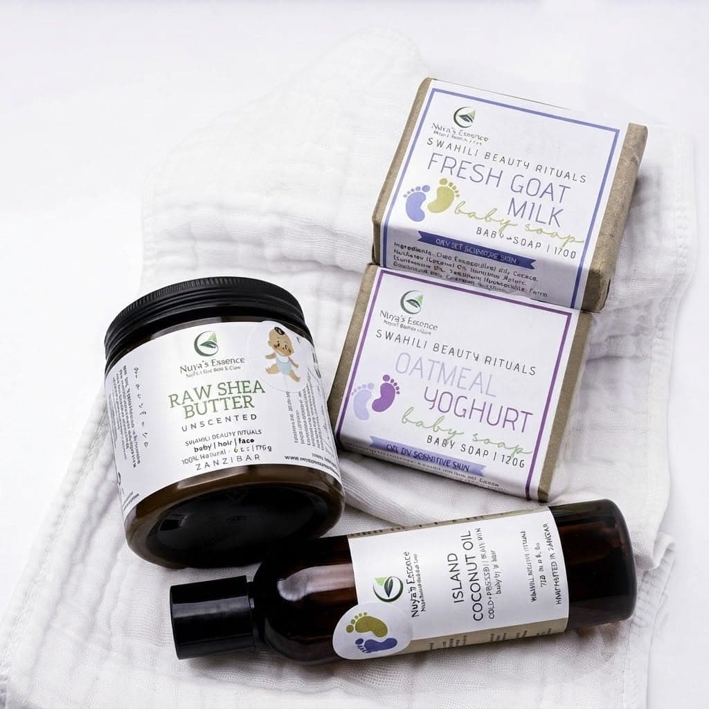 Baby Skincare Set (from 0+ Age) — by Nuya's Essence Zanzibar — baby-skincare products from TZ — Afrizonemart