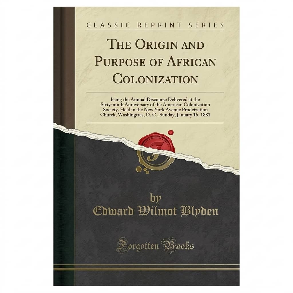 The Origin and Purpose of African Colonization by Edward Wilmot Blyden — by Edward Wilmot Blyden — non-fiction from LB — Afrizonemart