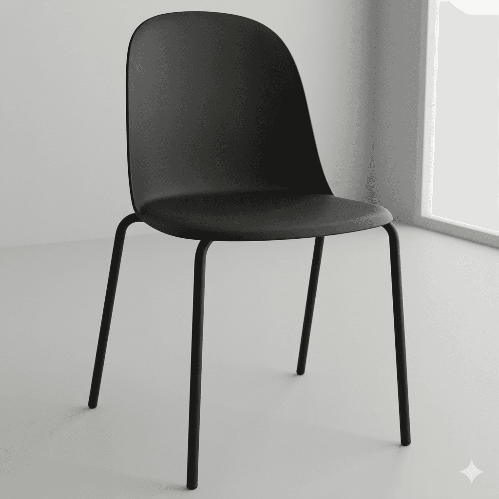 Eleganza Armless Plastic Chair Iron Leg — by Eleganza — office-furniture from NG — Afrizonemart