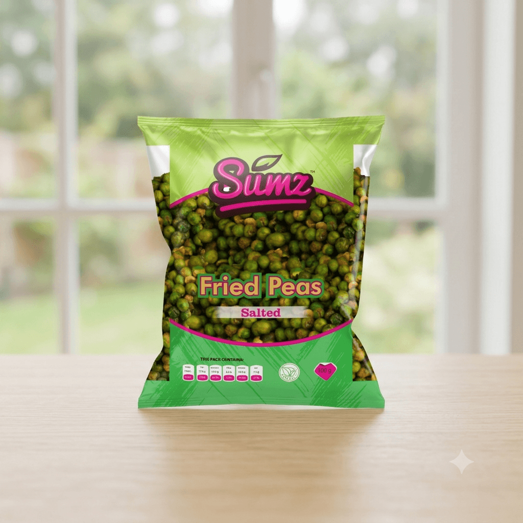Sumz, Fried Peas Salted - 100g — by Psalms Food Industries Ltd — Peas products from UG — Afrizonemart