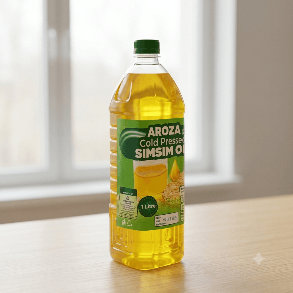 Aroza Cold Pressed Simsim Oil - 1L — by Aroza Group Limited — Sesame Products from UG — Afrizonemart