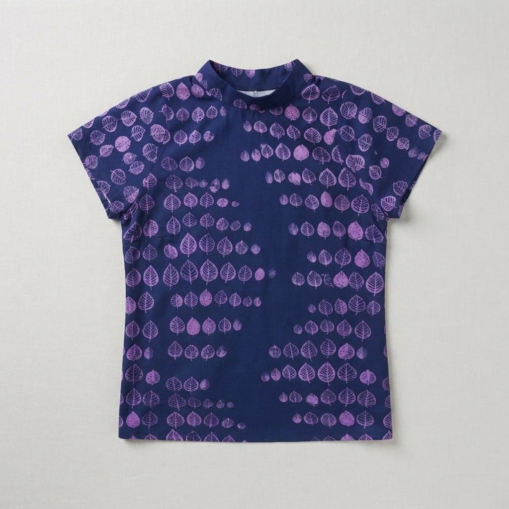 Enala Turtleneck Tunic in Purple Flora — by Mayamiko — Fashion / Apparel products from MW — Afrizonemart