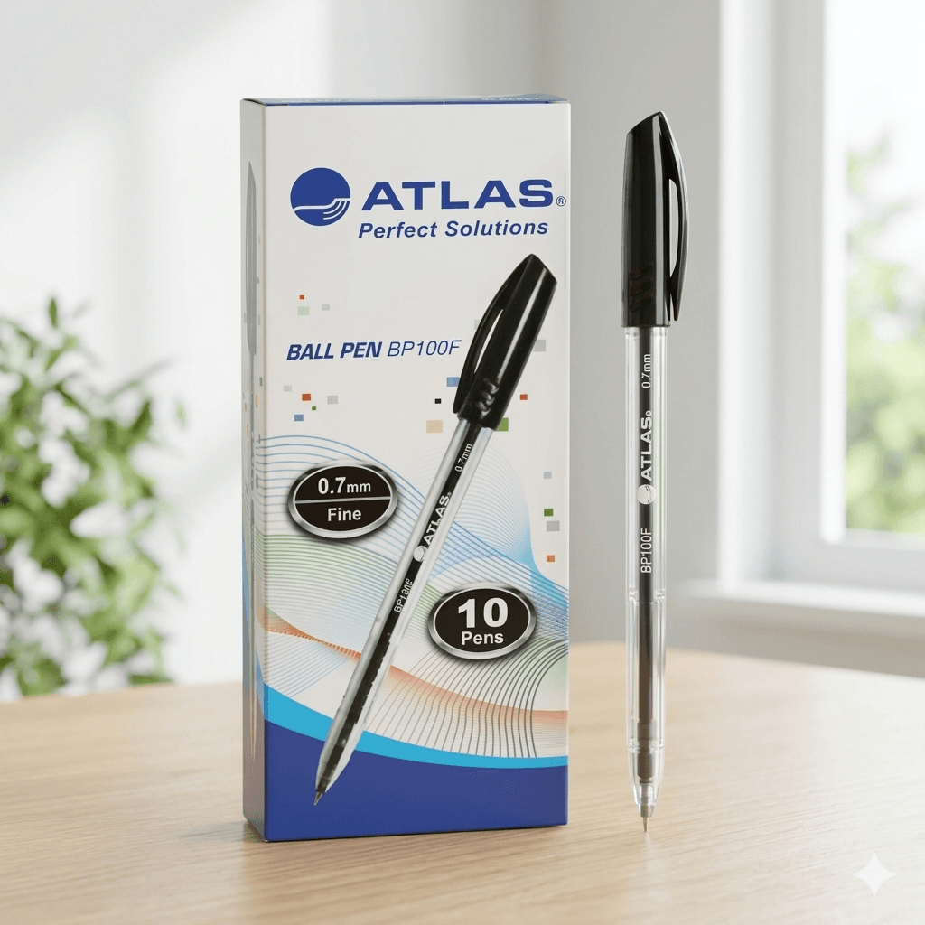 Atlantis Ballpoint Pen Black Pack of 10