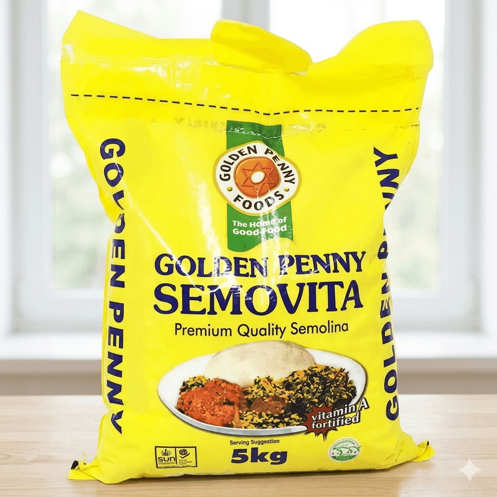 Golden Penny Semovita 5kg — by Golden Penny — Garri Swallow from NG — Afrizonemart