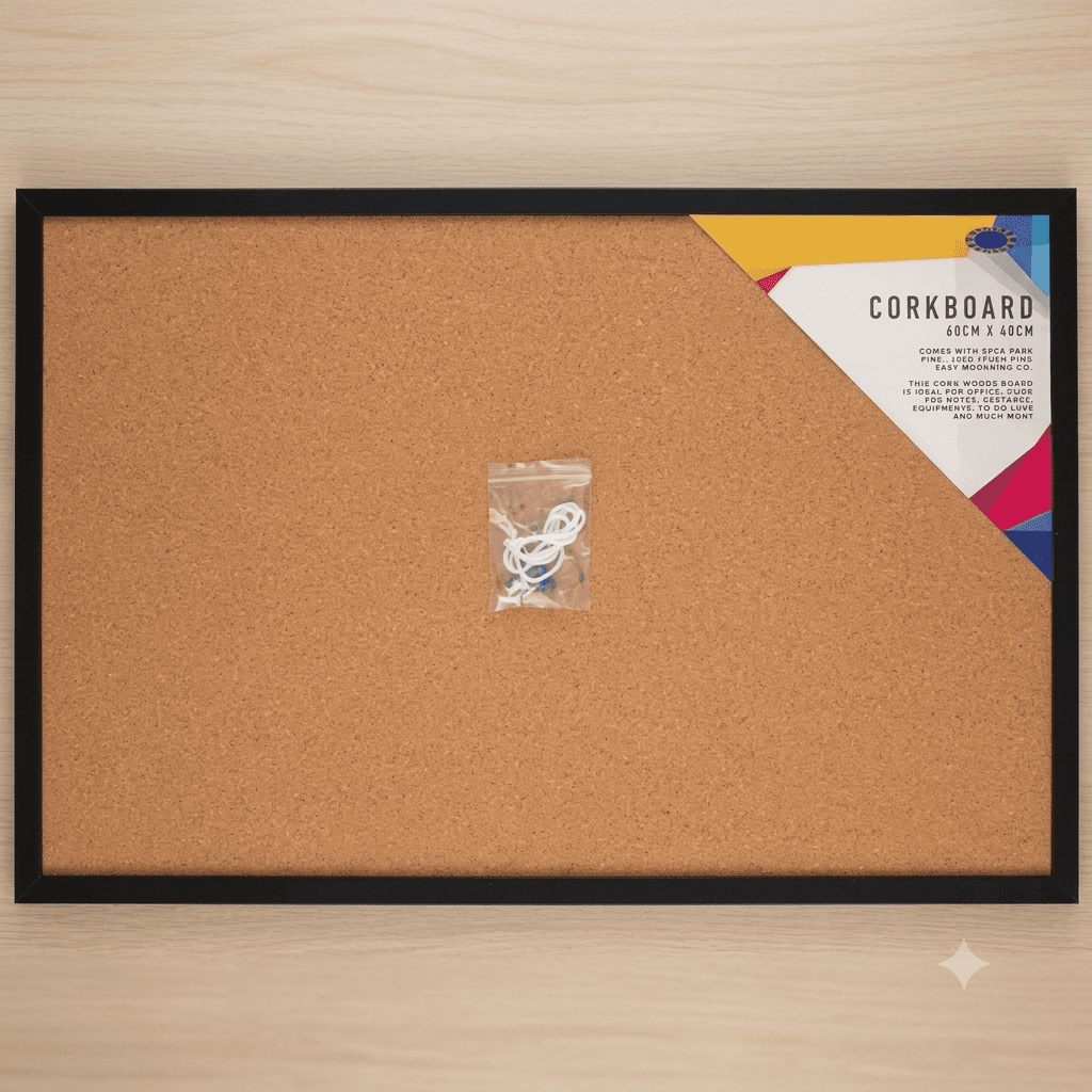 Cork Notice Board 60x40cm