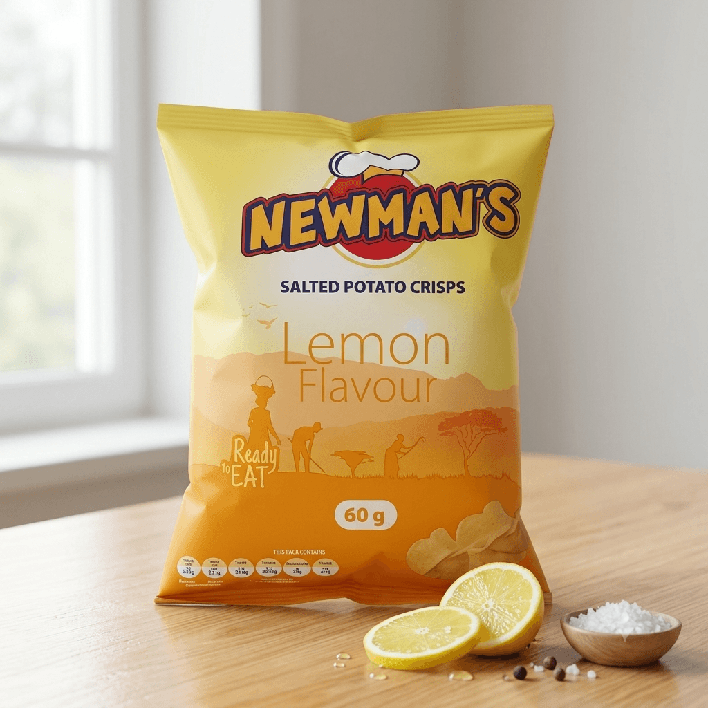 Newmans, Potato Salted Lemon Flavor - 60g — by Newmans Foods Ltd — food-agriculture-snacks products from UG — Afrizonemart