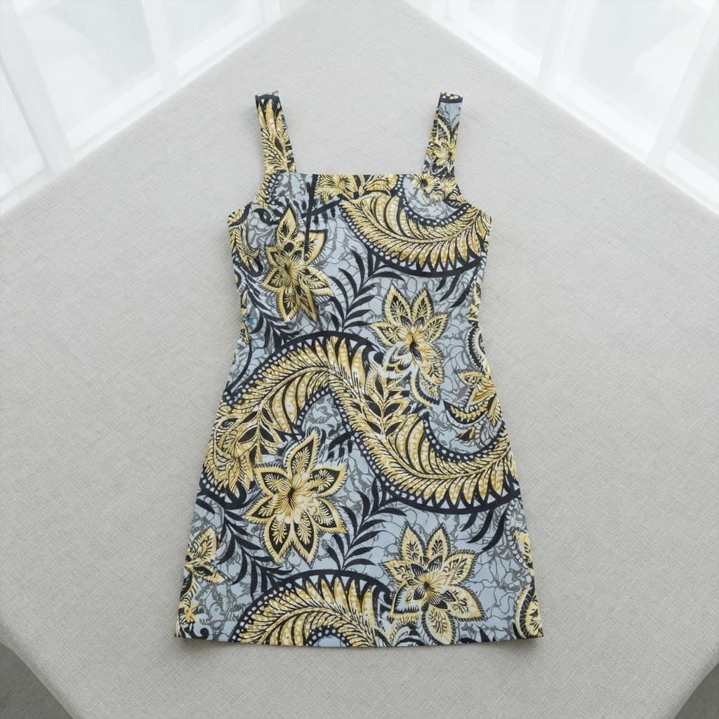 Lily mini dress in Yellow Sunflower
