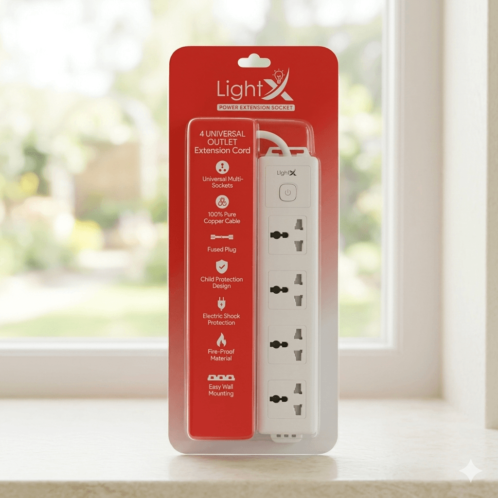 Extension Cord 4-Outlet 3m — by Local — office-supplies-office-essentials from NG — Afrizonemart