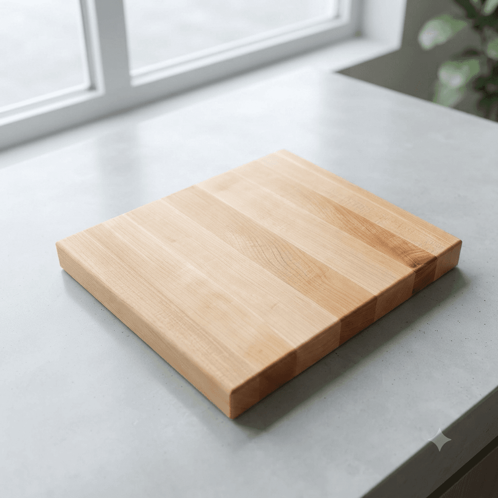 Heavy-Duty Rectangular Wooden Chopping Block