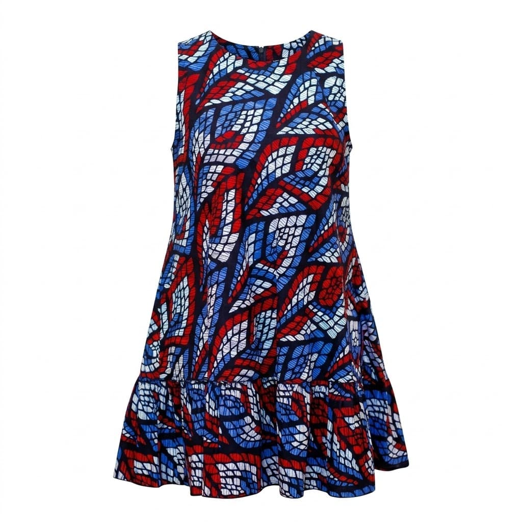 Gillan African Print Short Dress