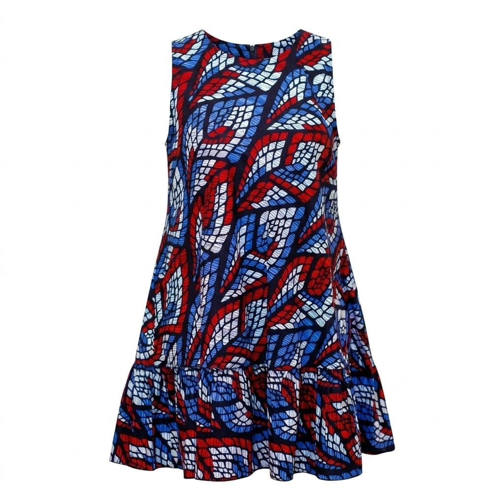 Gillan African Print Short Dress